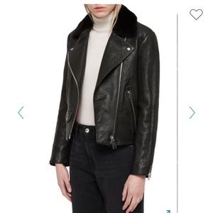 NEW ALLSAINTS Pataya Black Biker Leather Jacket